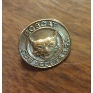 Bobcat Cub Scouts B.S.A. Boy Scouts of America Brass Pin- Collectible‎